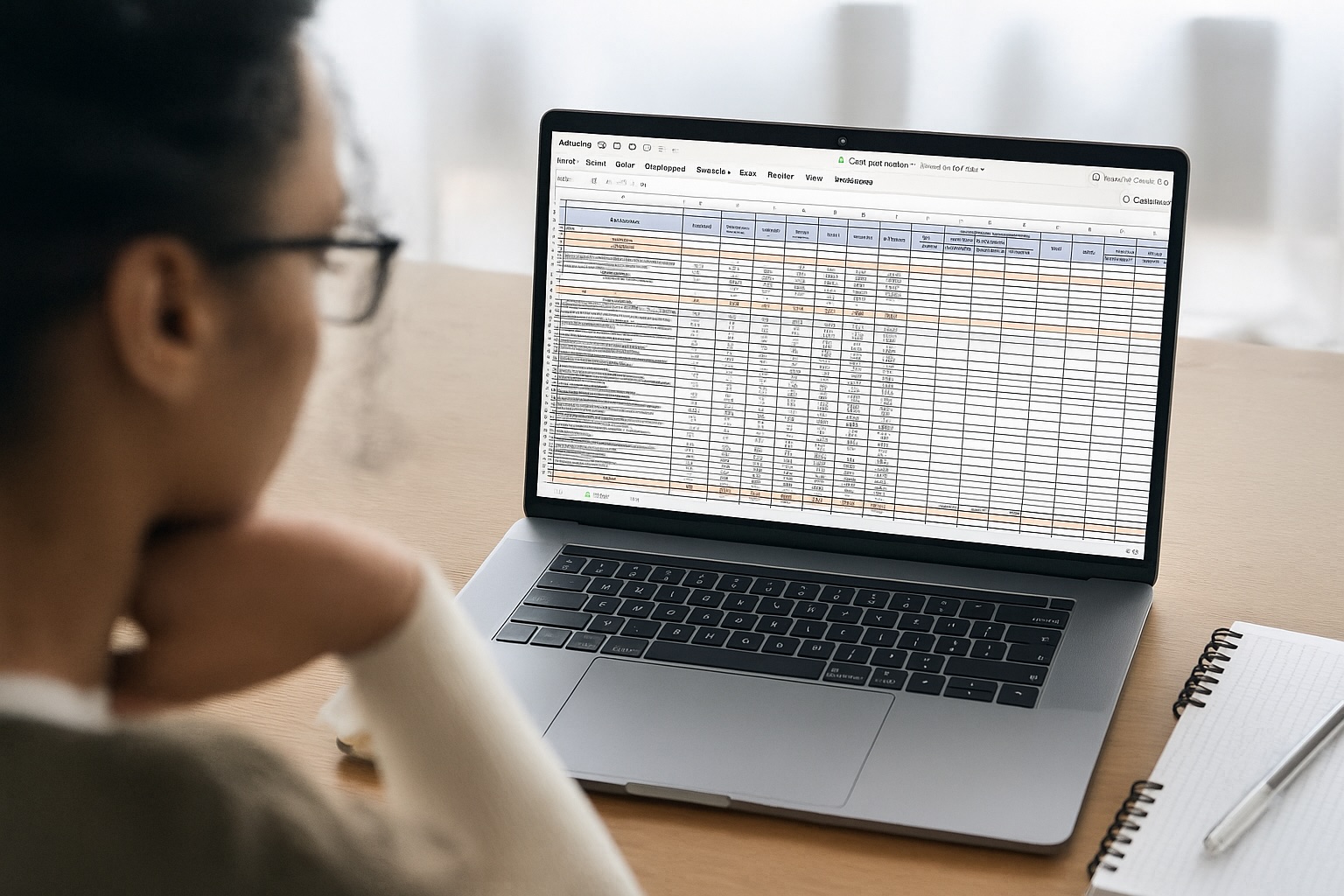 Cost planning calculation on laptop